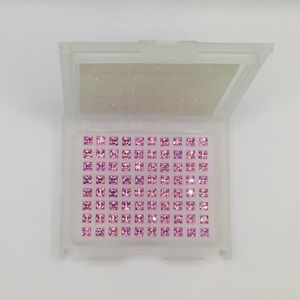 ❤️80 pieces 4mm Pink Cubic Zirconia Square Princess Cut Swarovski